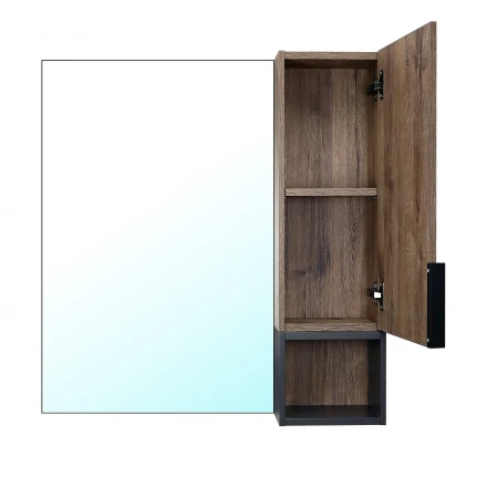 Azario Gris 75 CS00080419 Зеркало-шкаф дуб веллингтон 730х160х800