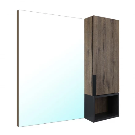 Azario Gris 75 CS00080419 Зеркало-шкаф дуб веллингтон 730х160х800