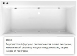 Villeroy Boch Squaro Edge 12 180x80 ванна с гидромассажем