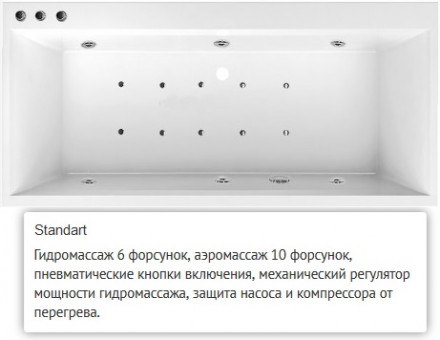 Villeroy Boch Squaro Edge 12 180x80 ванна с гидромассажем
