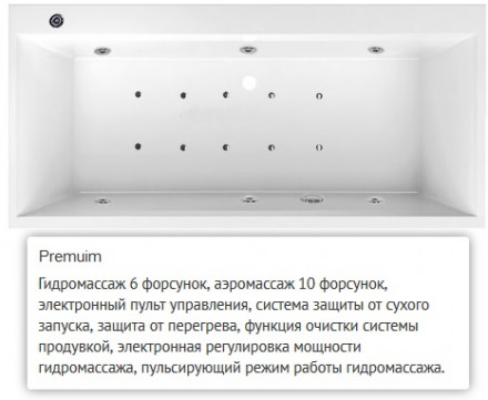 Villeroy Boch Squaro Edge 12 180x80 ванна с гидромассажем