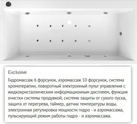 Villeroy Boch Squaro Edge 12 180x80 ванна с гидромассажем