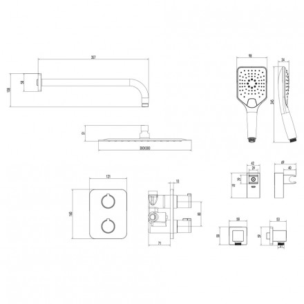 Lemark Yeti LM7849С Смеситель для душа встраиваемый