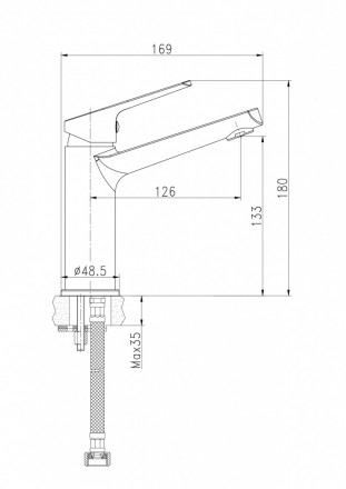 Cersanit FLAVIS А63037 Смеситель для раковины