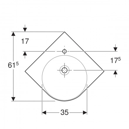 Geberit Renova Compact Р226150000 аковина 50x50