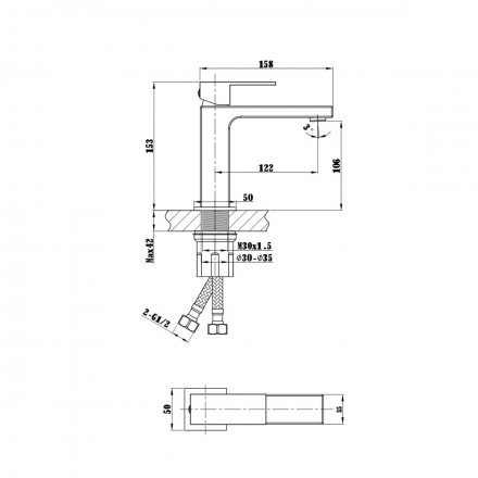 Vincea Cube VBF-1C01MB Смеситель для раковины