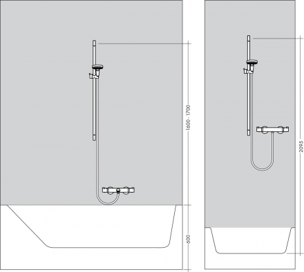 Hansgrohe Crometta 85 Mono 27729000 Душевой гарнитур 90 см