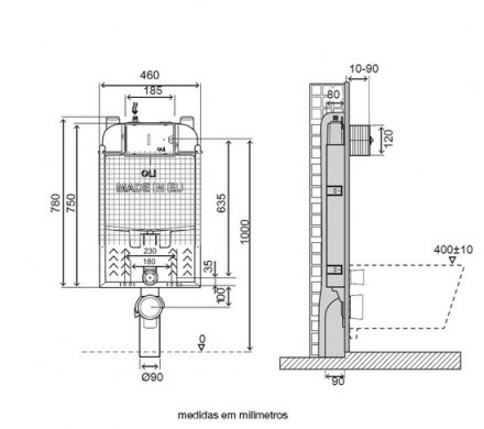 Oli 74 Simflex 601901 инсталляция для подвесного унитаза