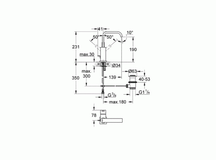 Grohe Allure 32146000 смеситель для раковины