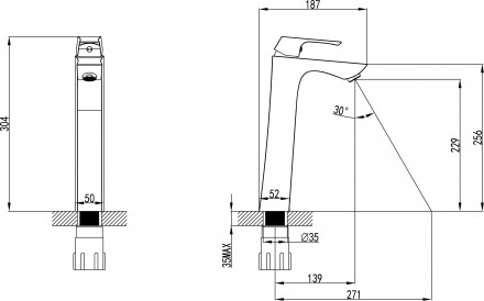 Lemark Unit LM4509C смеситель для раковины