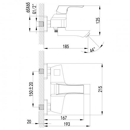 Lemark Unit LM4514C смеситель для ванны