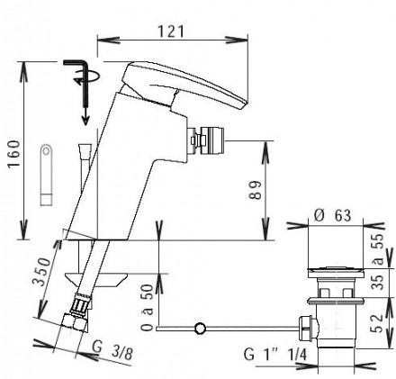 Jacob Delafon Panache E73240 Смеситель для биде