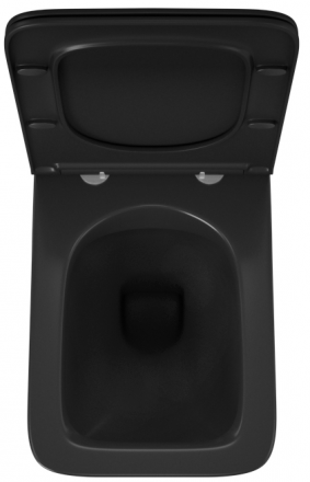 Owl Vatter Ruta-H Matt Black Унитаз подвесной безободковый с сиденьем DP микролифт