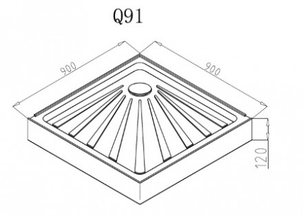 Ceruttispa Q91 Душевой поддон 90x90