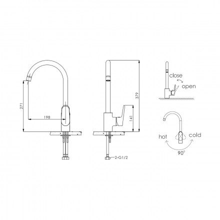 Bravat Pure F7105161C Смеситель для кухни