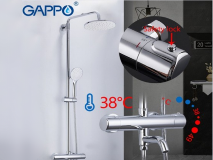 Gappo G2490 душевая стойка с термостатом