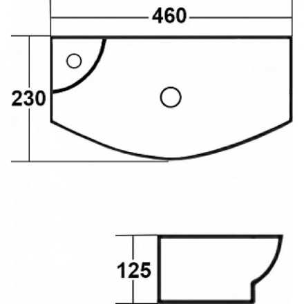 CeramaLux 7946R раковина 45.5