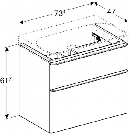 Geberit 529.353.JR.7 Smyle 75 Комплект мебели для ванны