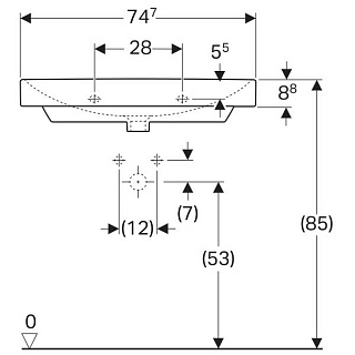 Geberit 529.353.JR.7 Smyle 75 Комплект мебели для ванны