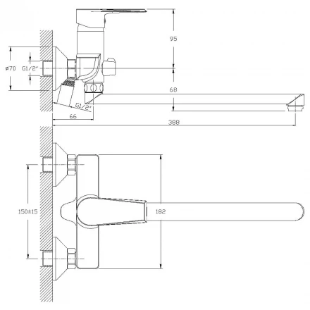 Rossinka RS28 RS28-33 Смеситель для ванны