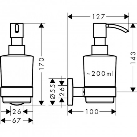 Диспенсер для жидкого мыла Hansgrohe Logis 41714000