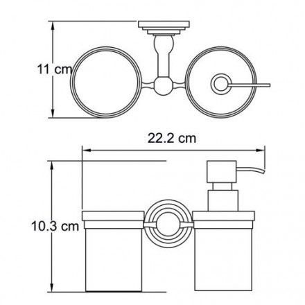 Wasserkraft Isar К-7389 Держатель стакана и дозатора