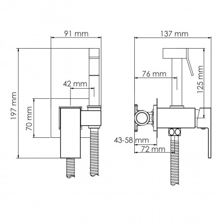 Wasserkraft A71338 комплект гигиенического душа