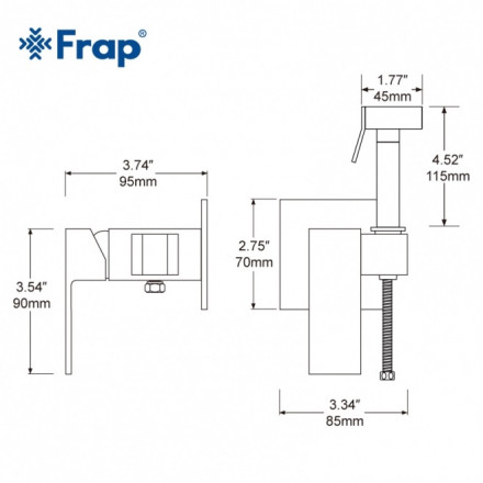 Frap F7506 Гигиенический душ встраиваемый
