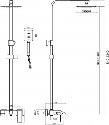 Fmark FS8645H Душевая стойка