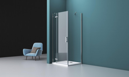 BelBagno KRAFT-AH-12-90/100-C-Cr-L душевой уголок