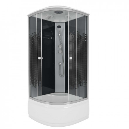 Niagara Eco NG7509-14 black 100х100 душевая кабина высокий поддон
