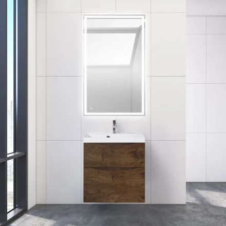BelBagno KRAFT-800-1C-SO-RNN тумба c раковиной подвесная с одним ящиком и одной открытой полкой