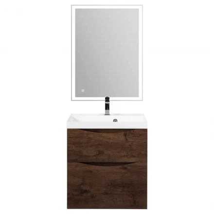 BelBagno KRAFT-800-1C-SO-RNN тумба c раковиной подвесная с одним ящиком и одной открытой полкой