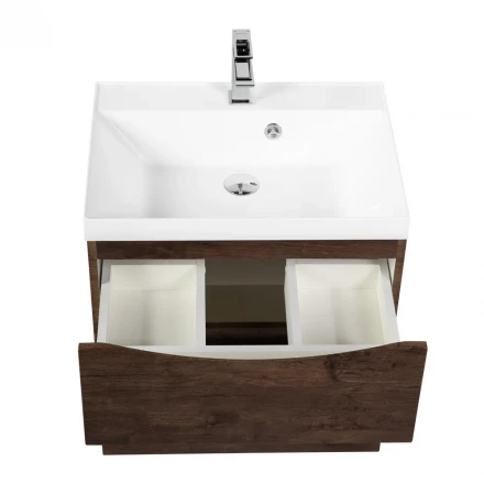 BelBagno KRAFT-800-1C-SO-RNN тумба c раковиной подвесная с одним ящиком и одной открытой полкой