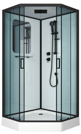 Niagara NG-6902D BLACK 100х100 душевая кабина низкий поддон
