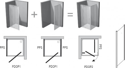 Ravak Pivot PPS-90 Душевая перегородка 90G70U00Z1
