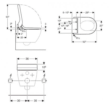 Geberit AquaClean Tuma Classic 146.074.11.1 крышка-биде, белая