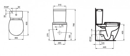 Ideal Standard Connect Space E119601 Напольный унитаз (чаша)