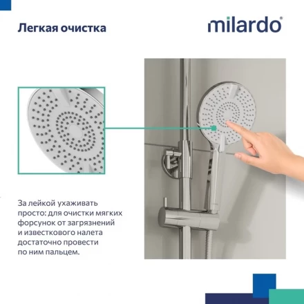 Milardo ROR4FWRM18 Лейка для душа Rora 4F 