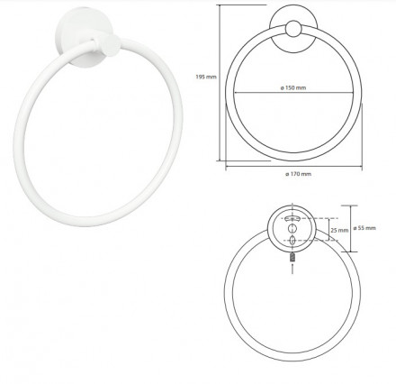 Bemeta White 104104064 Кольцо для полотенец