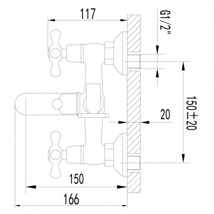 Lemark Standard LM2102C смеситель для ванны