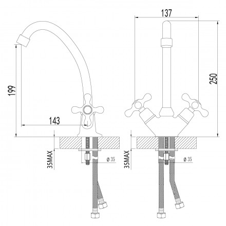 Lemark Standard LM2104C смеситель для кухни