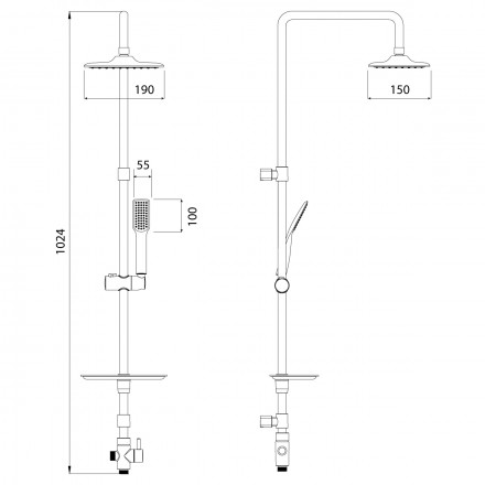 Lemark LM8804C Душевая стойка