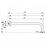 Ideal Standard IdealRain B9445AA держатель верхнего душа 400мм Ideal Standard IdealRain B9445AA держатель верхнего душа 400мм