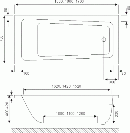 Excellent Ava 170x70 акриловая ванна