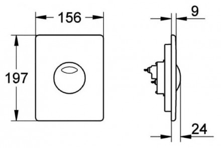 Grohe 37381000 клавиша смыва (Хром глянцевый)