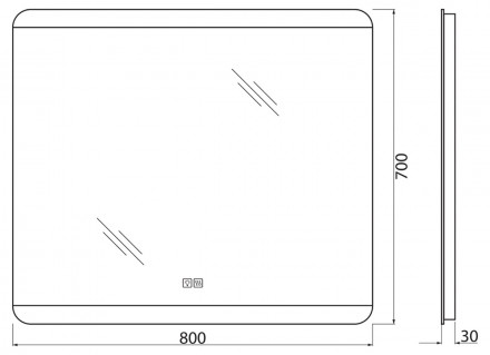 BelBagno SPC-CEZ-800-700-LED-TCH-WARMЗеркало