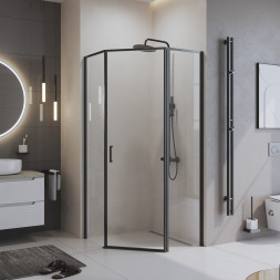 BelBagno UNO-195-P-1-100-C-NERO душевой уголок