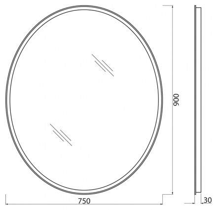 BelBagno SPC-VST-750-900-LED-BTNЗеркало
