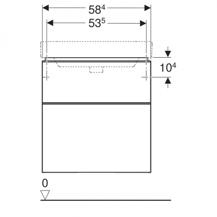 Geberit 529.353.JR.6 Smyle 60 Комплект мебели для ванны
